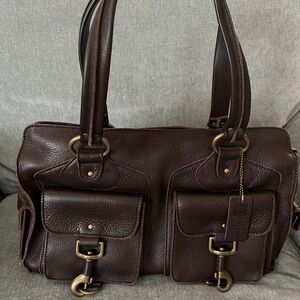Linea Pelle Leather handbag - dark brown
